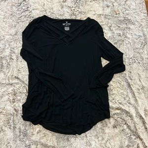 AE Soft & Sexy Long Sleeve Tee with Criss Cross Front